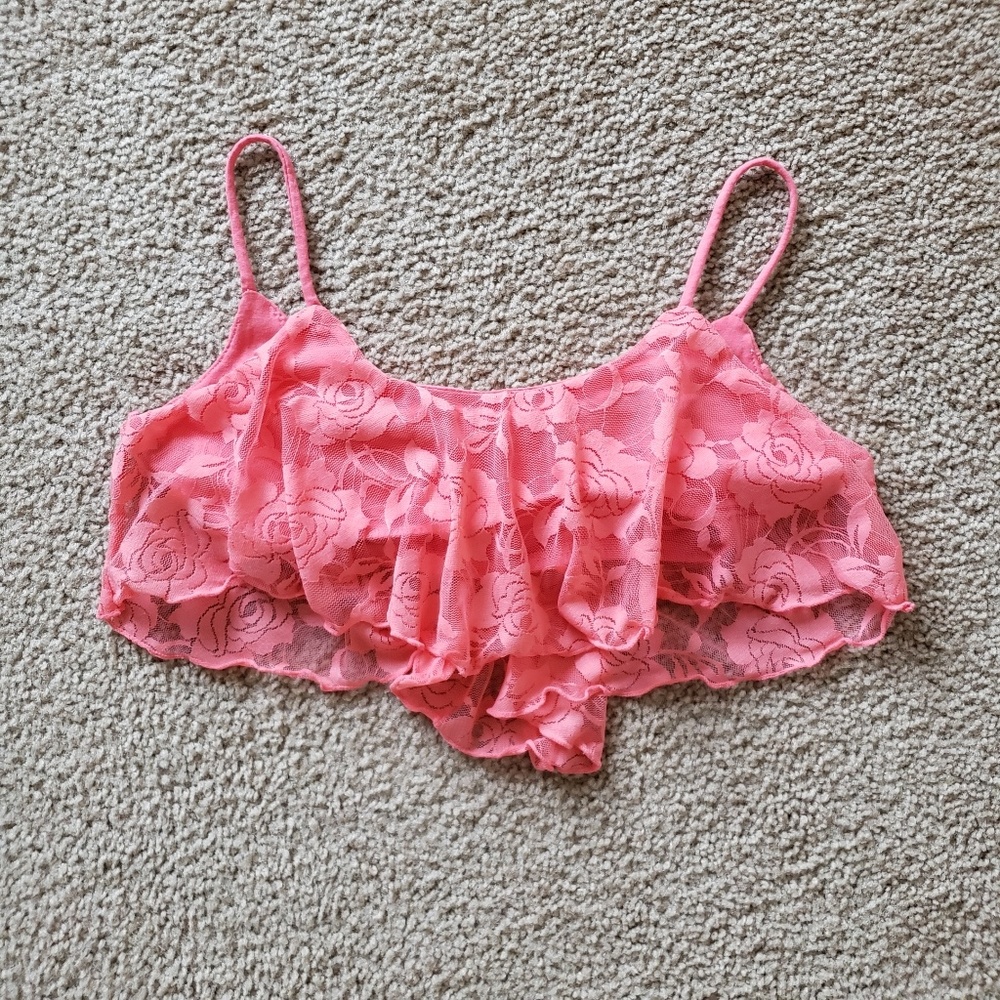 🌴 Charlotte Russe Floral Lace Crop Top Cami🌴